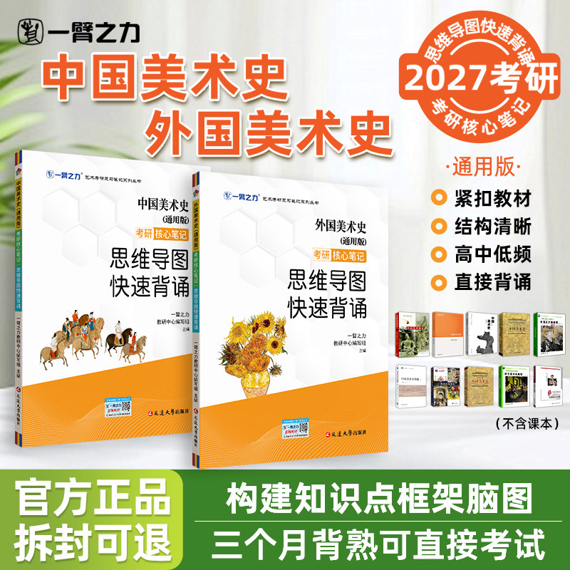 【2027考研】一臂之力中外美术史（通用版）思维导图快速背诵框架考研核心笔记