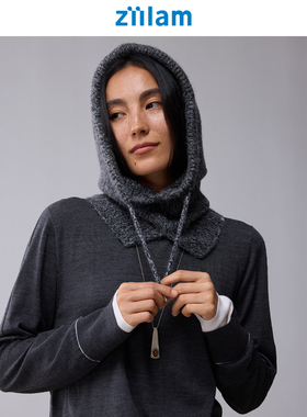 ziilam枝蓝 巴拉克拉法帽羊毛羊驼毛混纺保暖亲肤柔软冷帽女