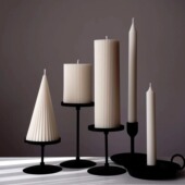 香薰蜡烛摆件长杆家用餐桌婚礼派对浪漫高级感装 饰蜡烛烛台摆件