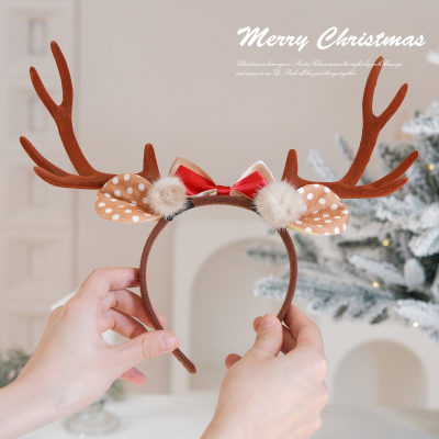圣诞节森系小鹿发箍发卡头饰装扮饰品2025圣诞礼物头箍发饰配件