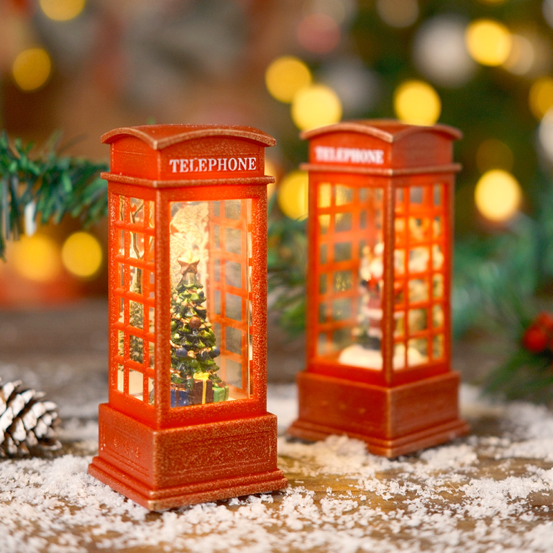 圣诞节装饰品小夜灯雪花小风灯圣诞氛围灯创意圣诞节礼物桌面摆件