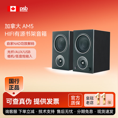 NAD技术 加拿大保罗巴顿PSB Alpha AM5有源音箱蓝牙桌面hifi音响 - 封面