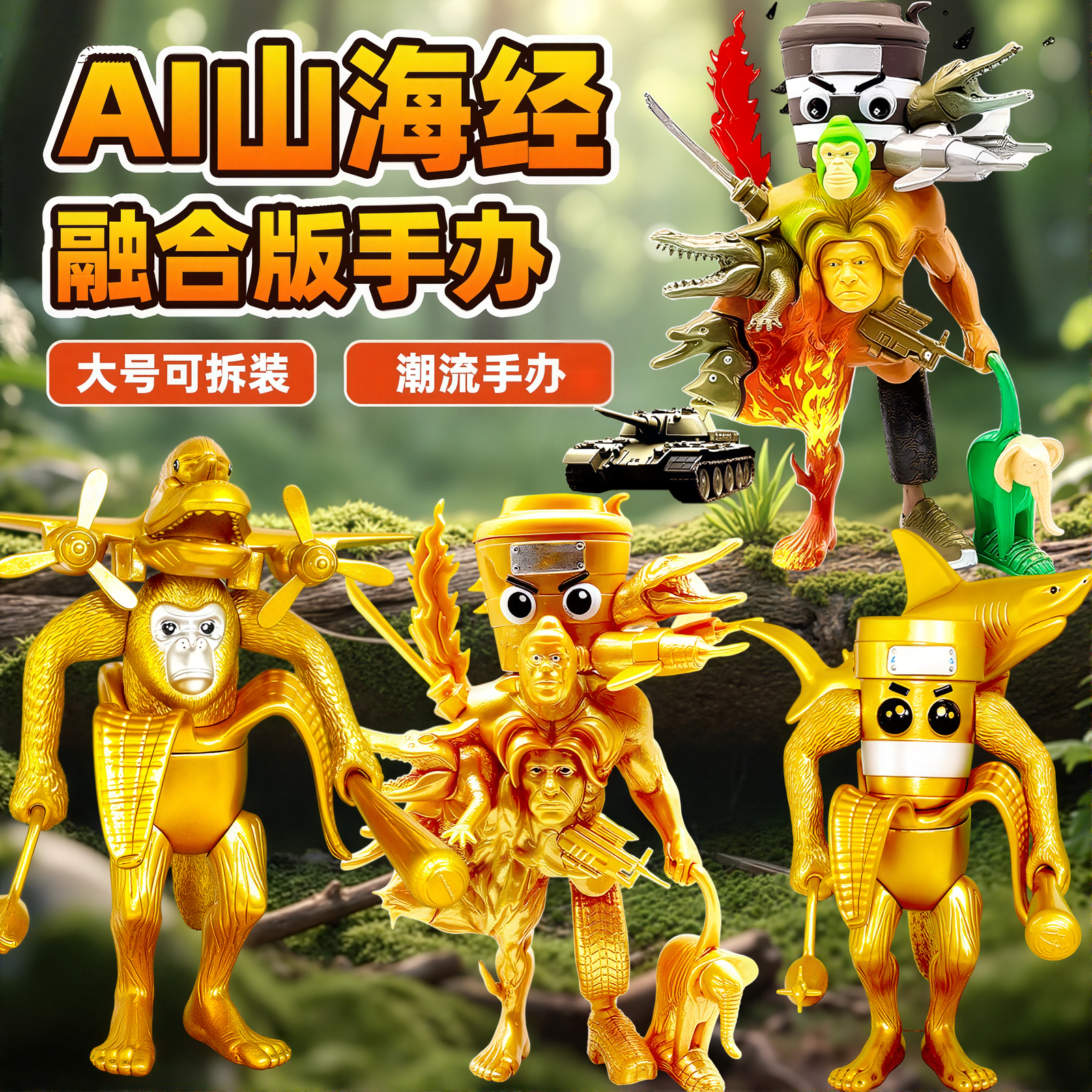 【现货秒发】外国山海经融合玩具