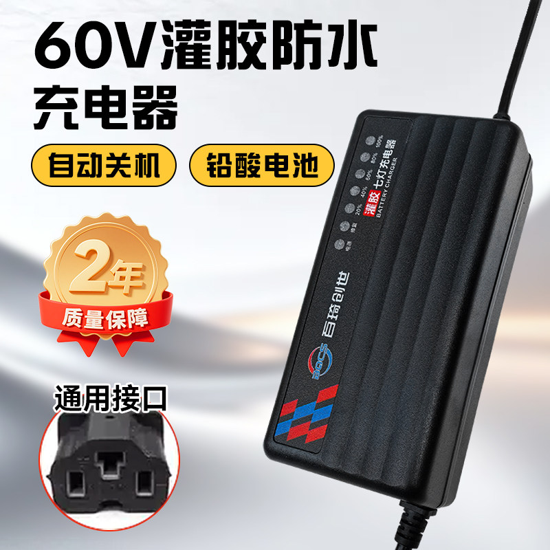 60V电动车充电器48/72v12/20/32ah新国标电瓶车电车铅酸电池通用