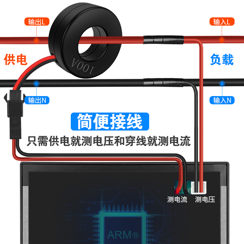 厂促厂促新为AC交流数显电压表电流表功率计电力监测NO仪电度表品