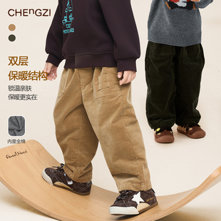 现货【全棉灯芯绒】男童冬季加棉加厚休闲裤百搭舒适百搭CZ5S16