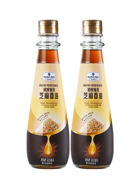MM初榨前段芝麻香油400ml2压榨一级芝麻油可蘸料调馅凉拌煲汤山姆