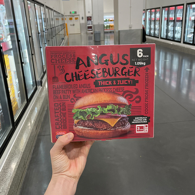 代购安格斯牛肉芝士汉堡175gX6