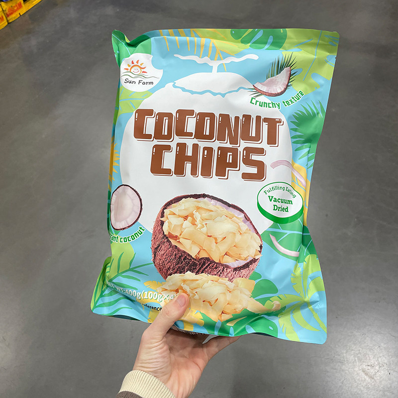 椰子片100g*4包泰国进口非油炸低温烘烤零食至25年5月山%姆代购