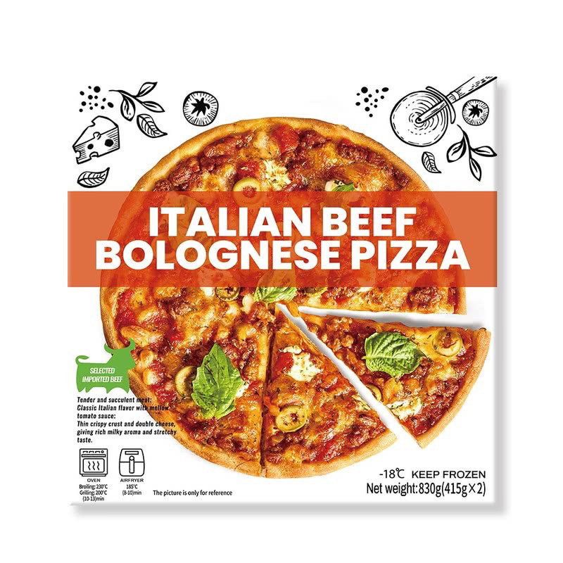 山姆超市意式和牛肉酱披萨415g*2冷冻半成品预制披萨烤箱空气炸锅