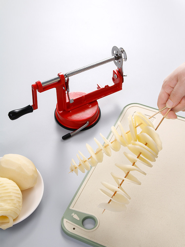 手动马铃薯挞机马铃薯切片机韩国旋风马铃薯机水果刀创意厨房神器