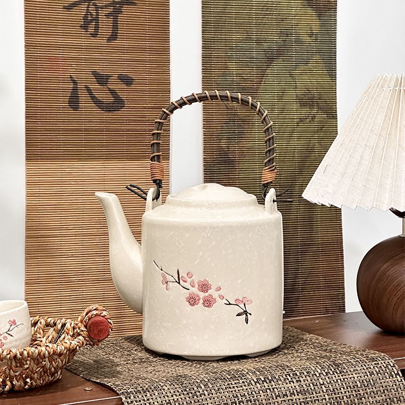 陶瓷茶壶茶杯水具套装家用新款诧寂风泡茶日式提梁茶具套装