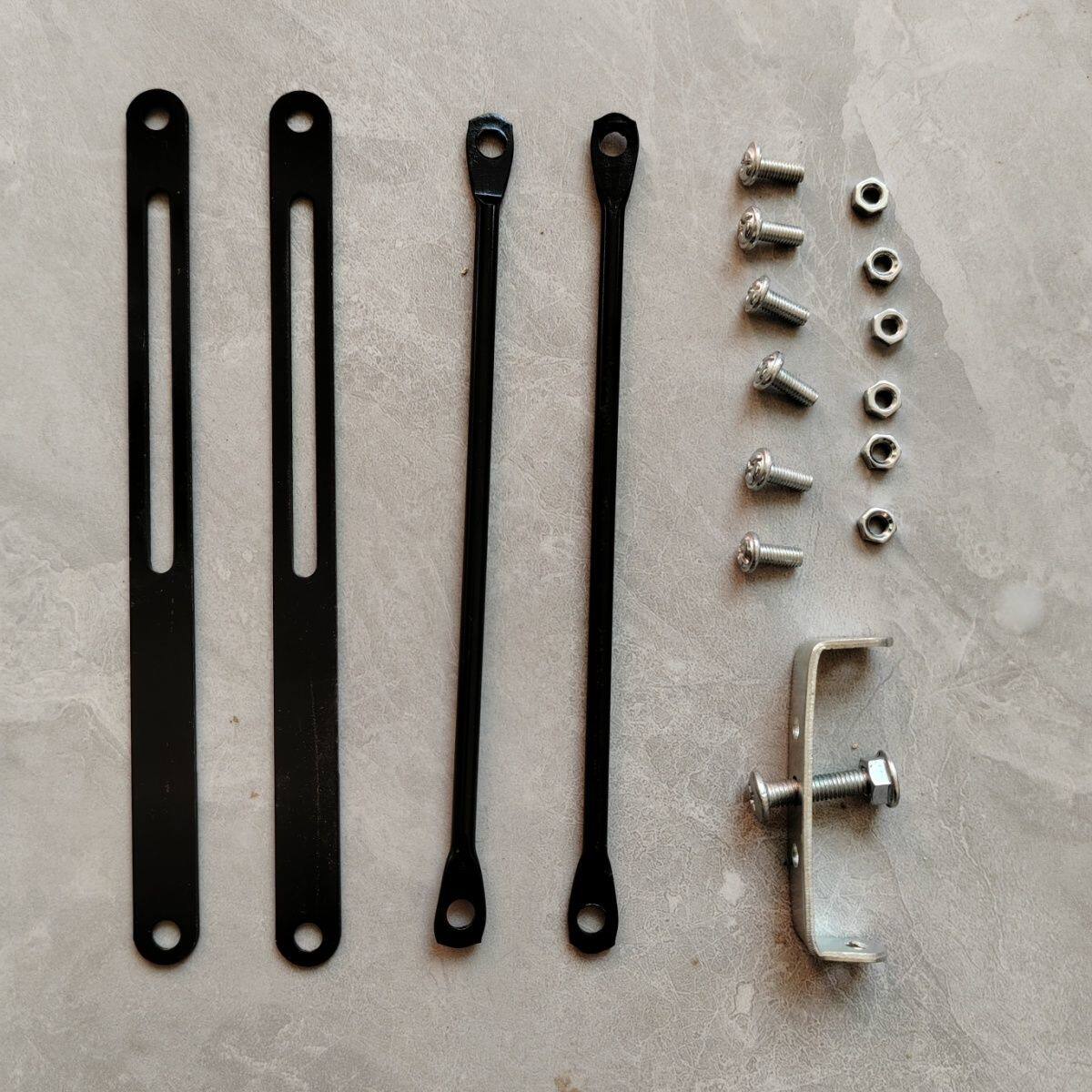 货架U型片货架连接片货架实心连接杆 山地车自行车货架配件通用