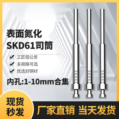 司筒推管氮化skd61顶针模具顶管FDAC套管顶杆非标丝筒针内孔1-10
