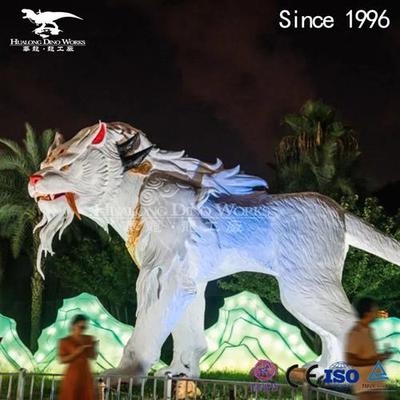 山海经定制动物机模白狐大型动物模型源头工厂支持来图定制