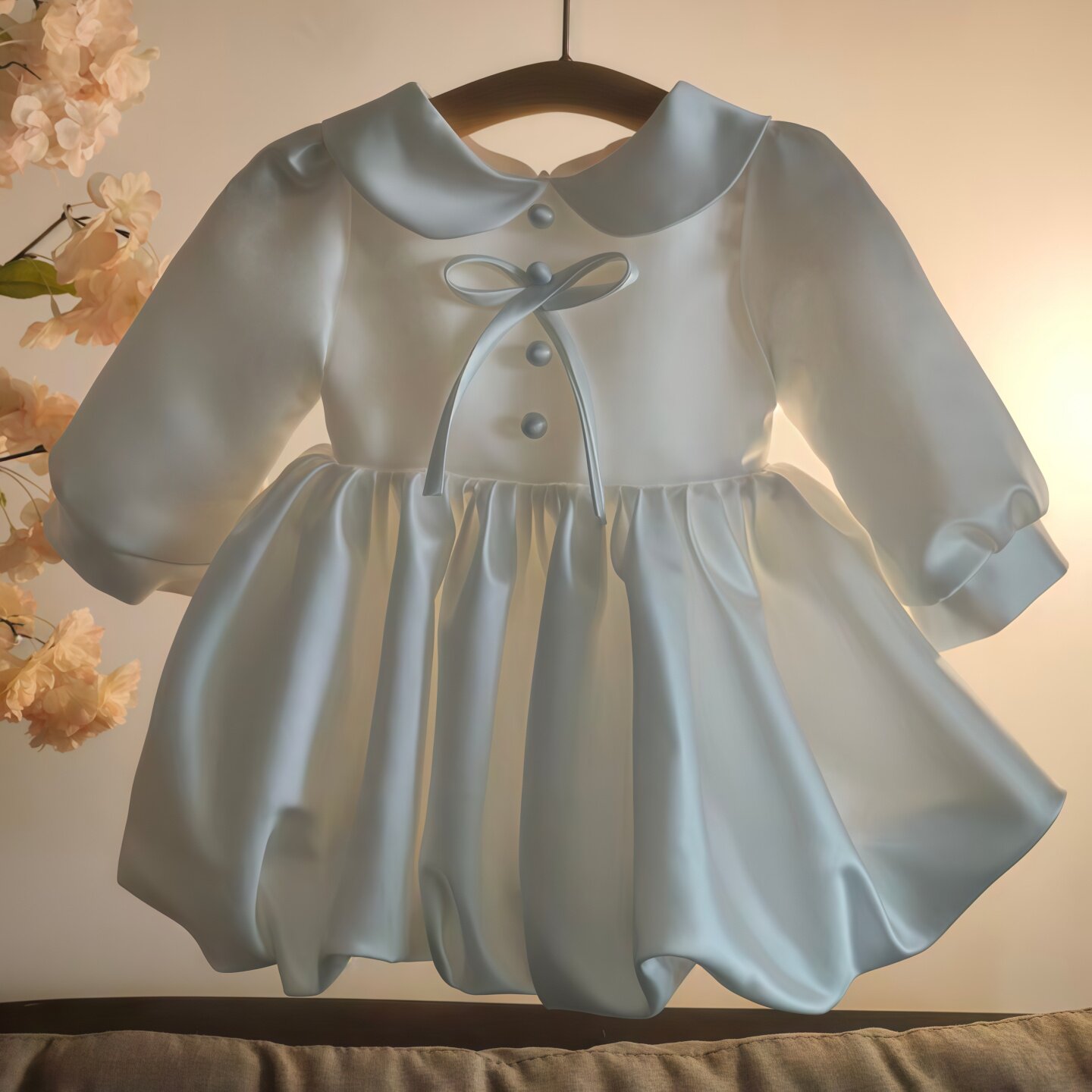 严惠妮缎面新款周岁公主小礼服裙