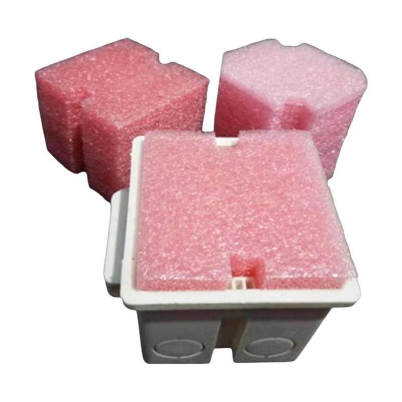 PVC86型预埋穿筋盒填充泡沫块 接线盒封堵头开关插座底盒保护泡棉