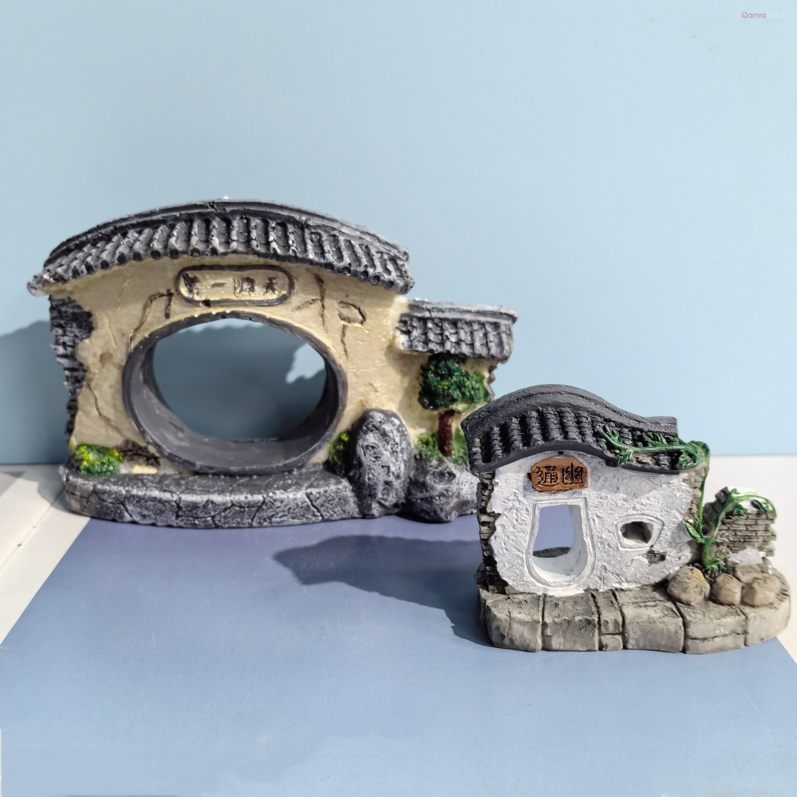 中式古典江南园林院门建筑小摆件