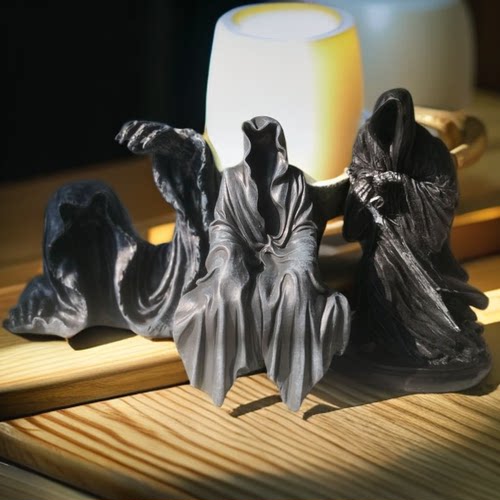 哥特风黑袍死神惊悚恐怖树脂摆件