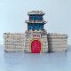 城墙龙门城门树脂建筑中国风红色大门微景观摆件心理沙盘游戏造景