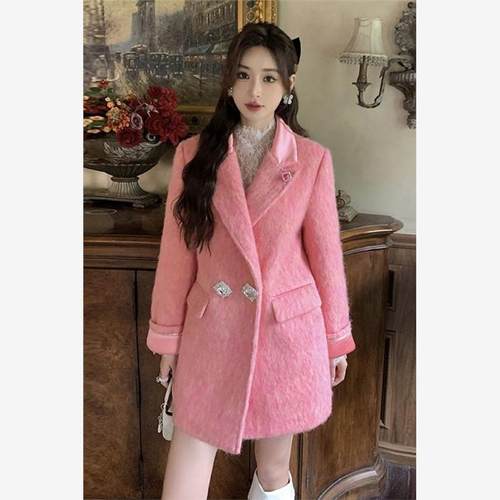 法式轻奢羊毛大衣女外套2