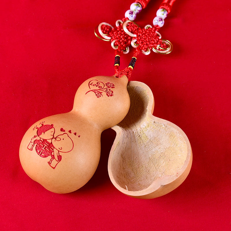 天然合卺葫芦喜庆中国结交杯酒葫芦瓢汉式中式婚礼酒杯新婚庆用品