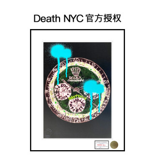 Death NYC官方授权劳力士喷漆限量亲签潮流版画  正品保真装饰画