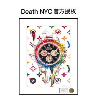 Death NYC官方授权劳力士LV限量亲签潮流版画  客厅卧室礼物装饰