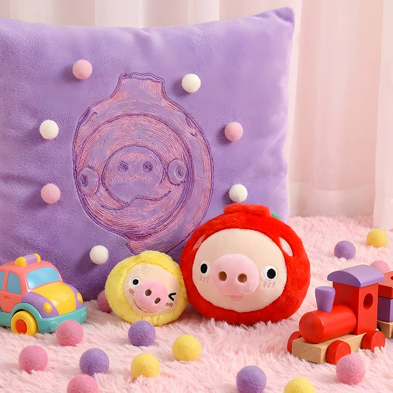 三星堆博物馆文创三色令陶猪毛绒玩偶挂件车钥匙包包挂饰可爱礼物