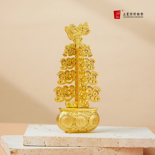 三星堆博物馆摇钱树聚宝盆冰箱贴