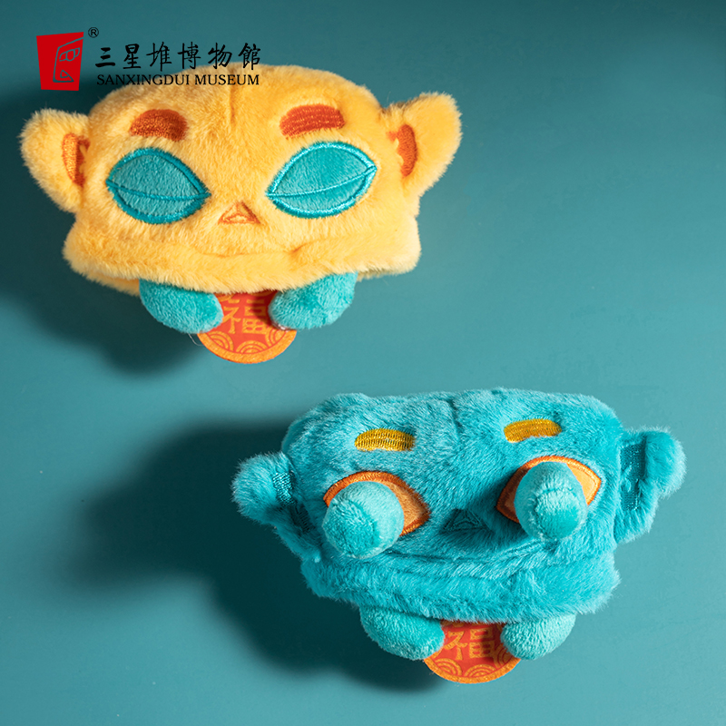 三星堆博物馆毛绒冰箱贴