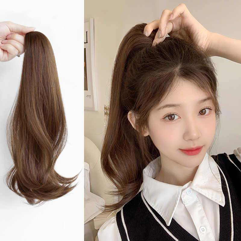 凌小姐高马尾假发女自然