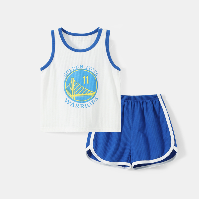 伢伢兔夏季背心套装纯棉薄款