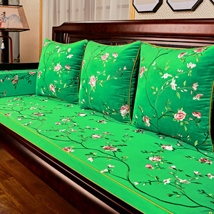 红木沙发坐垫新中式椅垫实木家具座垫罗汉床五件套海绵垫定制防滑