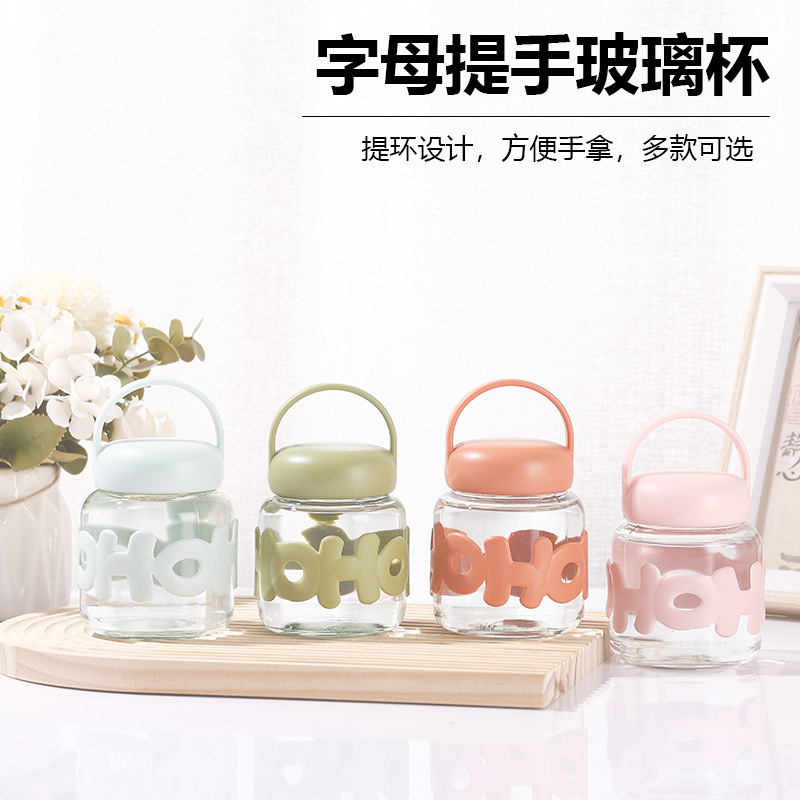 水杯玻璃杯女生高颜值ins便携迷你牛奶咖啡果汁饮料可乐儿童杯子
