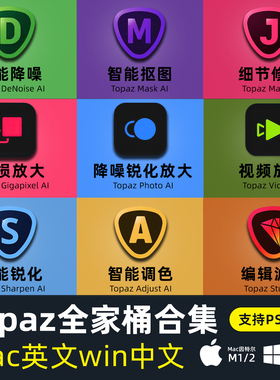 topaz ai 全家桶video视频Photo图片清晰降噪Gigapixel视频放大