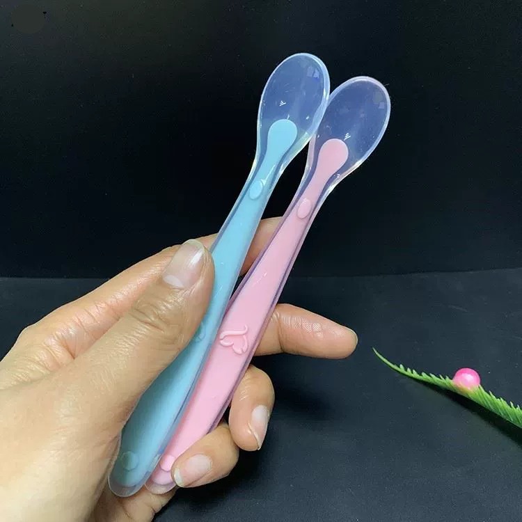 儿童餐具2个装婴儿软头汤匙 新生儿喂哺软头勺子宝宝勺子da39