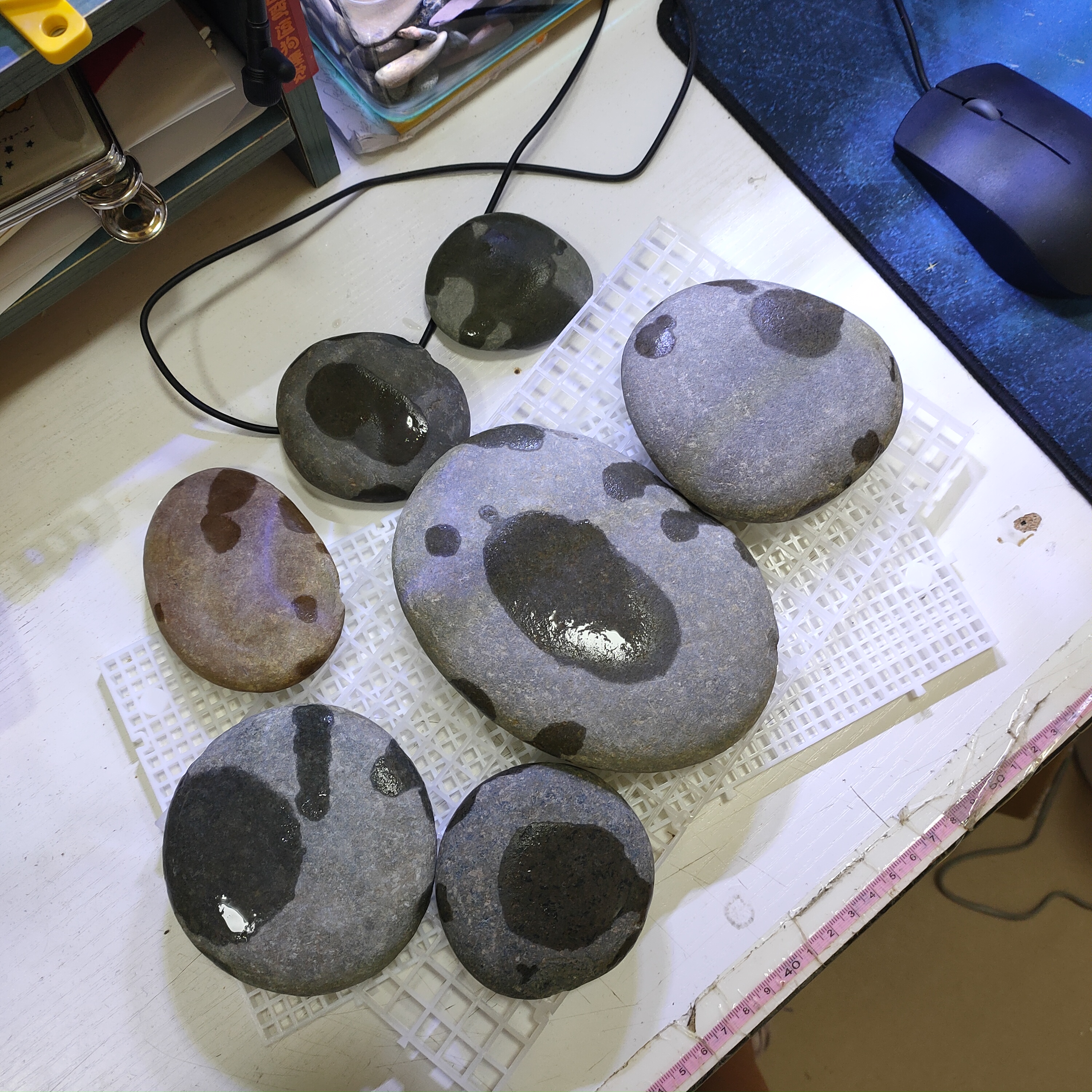 彩绘石头多省包邮DIY手绘鹅卵石原石儿童绘画石画画石卡通创意石