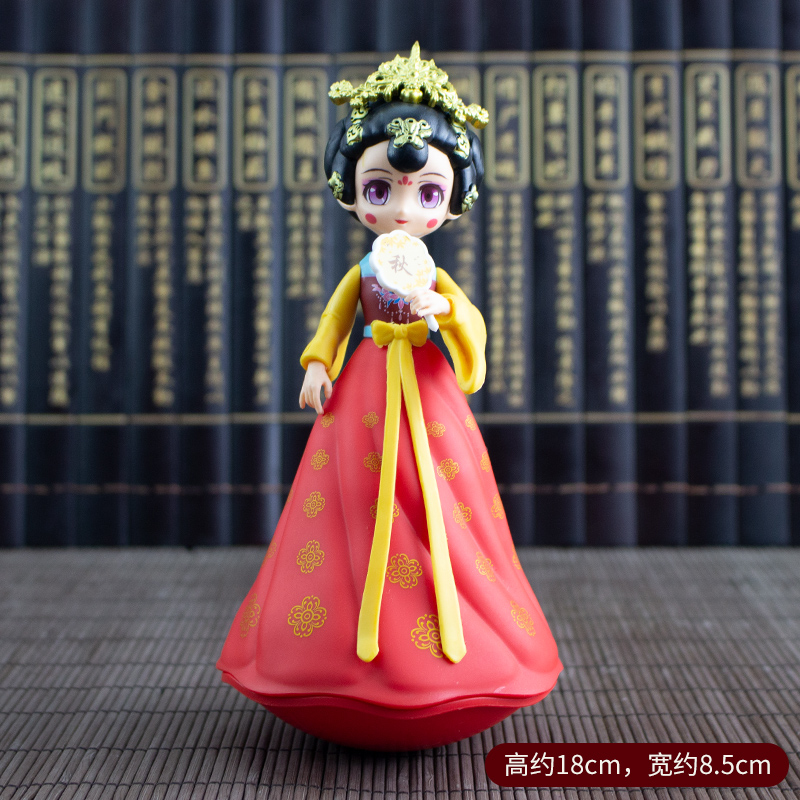 网红不倒翁小姐姐陕西西安纪念品礼物文创大唐不夜城娃娃旅游摆件