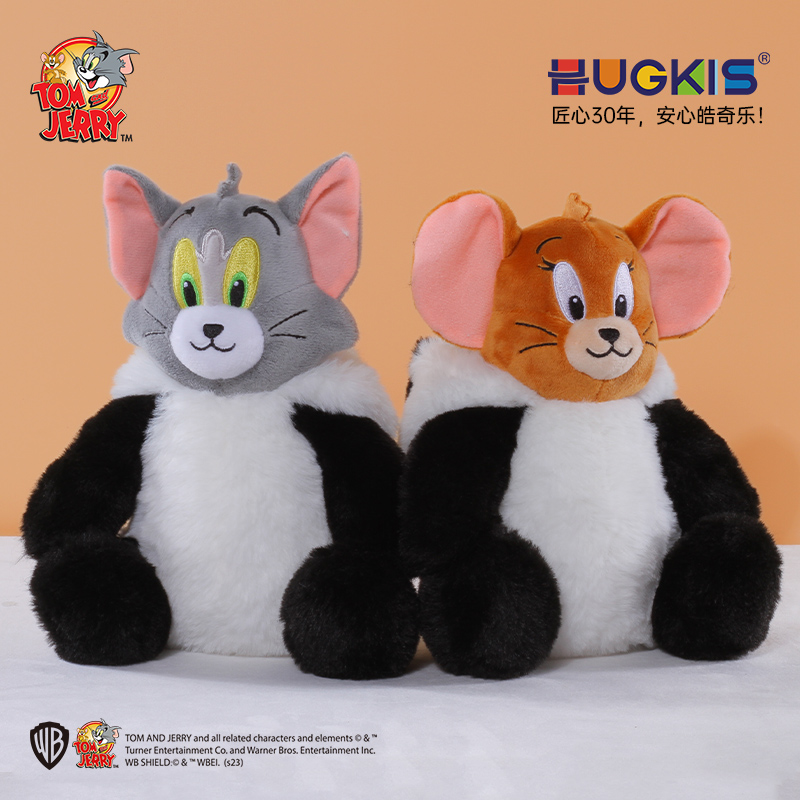 HUGKIS猫和老鼠大熊猫公仔正版