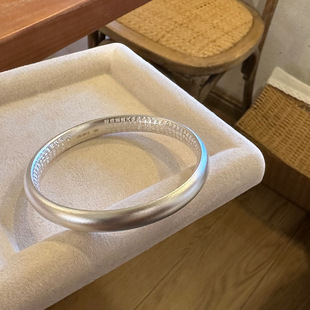 云小舒手工足银999闭口古法内心经泥鳅背手镯纯银银镯女款 首饰