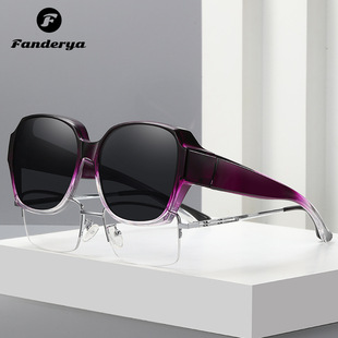 新墨镜可套近视镜女士超轻型偏光防紫外线开车驾驶款外配太阳眼镜