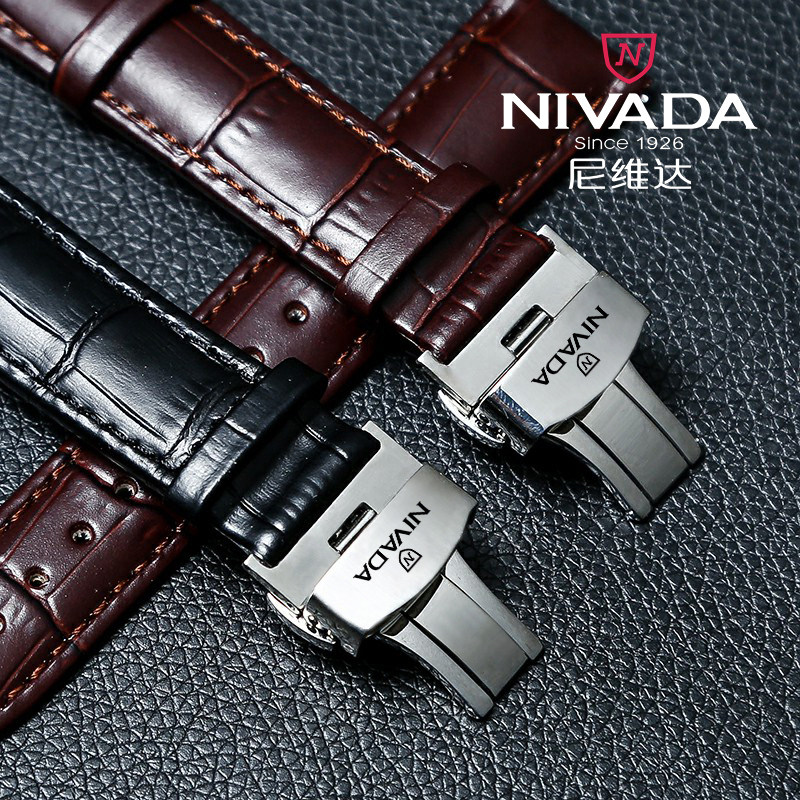 尼维达真皮手表带代用Nivada LQ6079 LQ8039 GM8006 GQ6039 1926