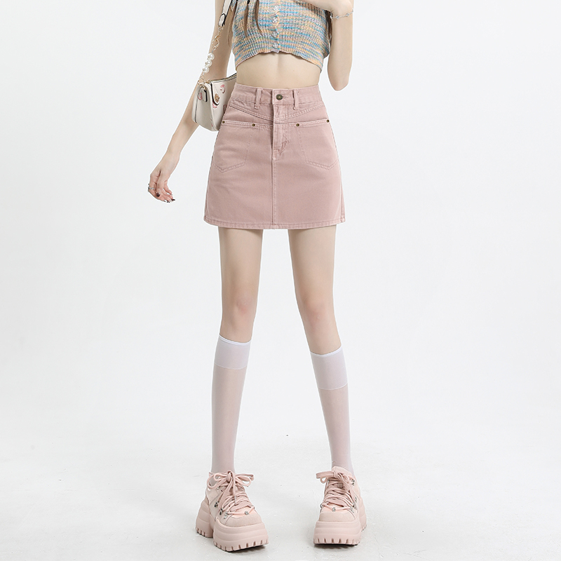 复古短裙包臀裙美式辣妹风a字裙