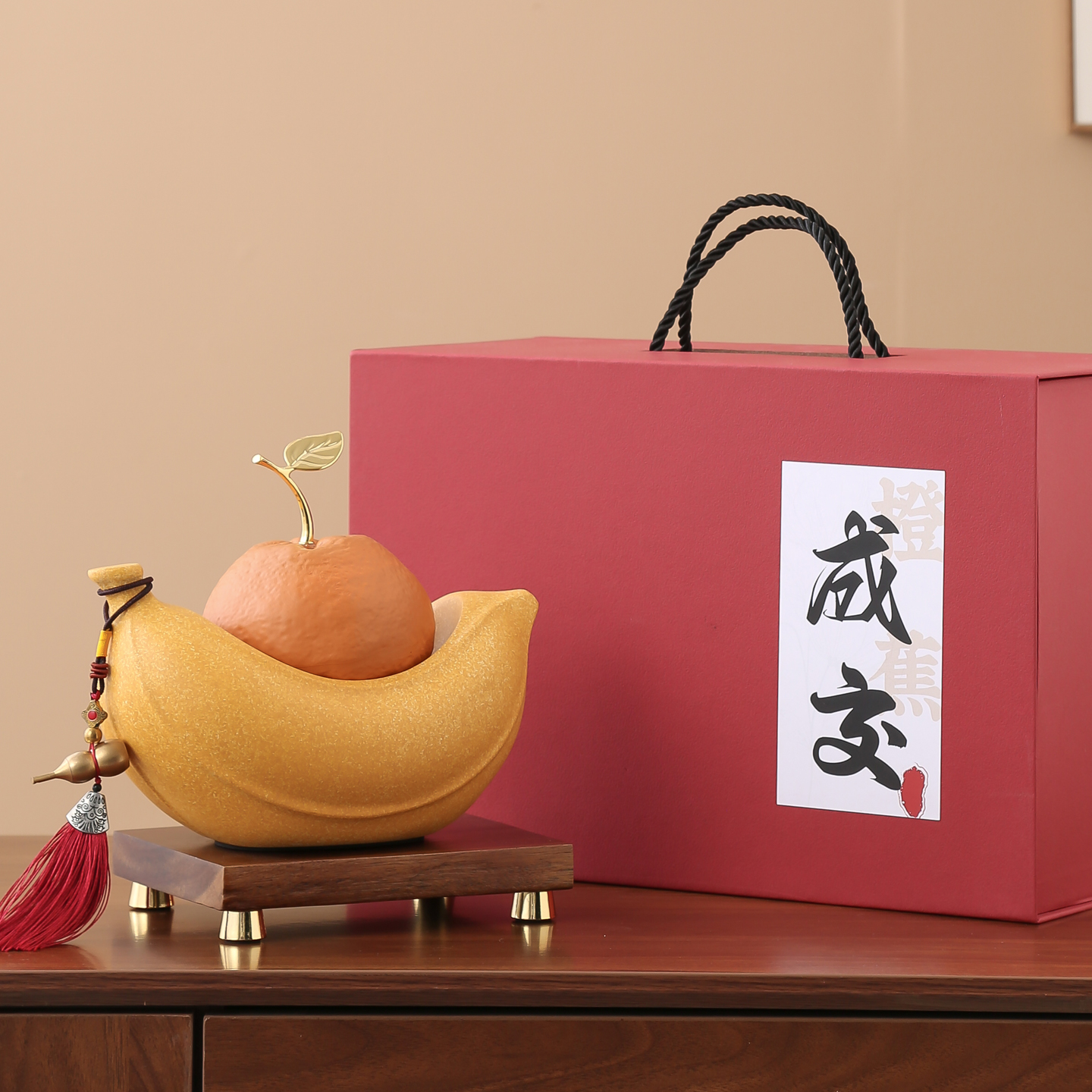 橙蕉有艺术感的工位招财摆件创意桌面装饰品八方来财有意思的礼物