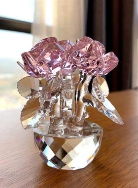 新款玫瑰花摆件送女友生日结婚周年纪念日礼品实用创意情人节