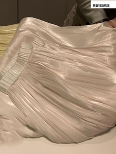 新品褶裙高0腰a字显瘦2女23年夏春季新品港味复古别致屁帘半百身