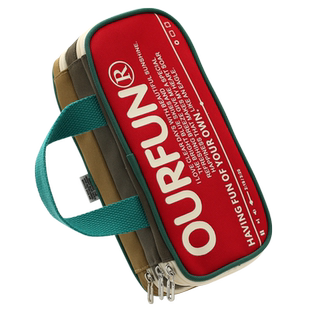 笔袋女生2025新款超大容量高颜值初中生男女生简约帆布可放修正带笔袋时尚撞色高中生可手提女孩多功能文具盒