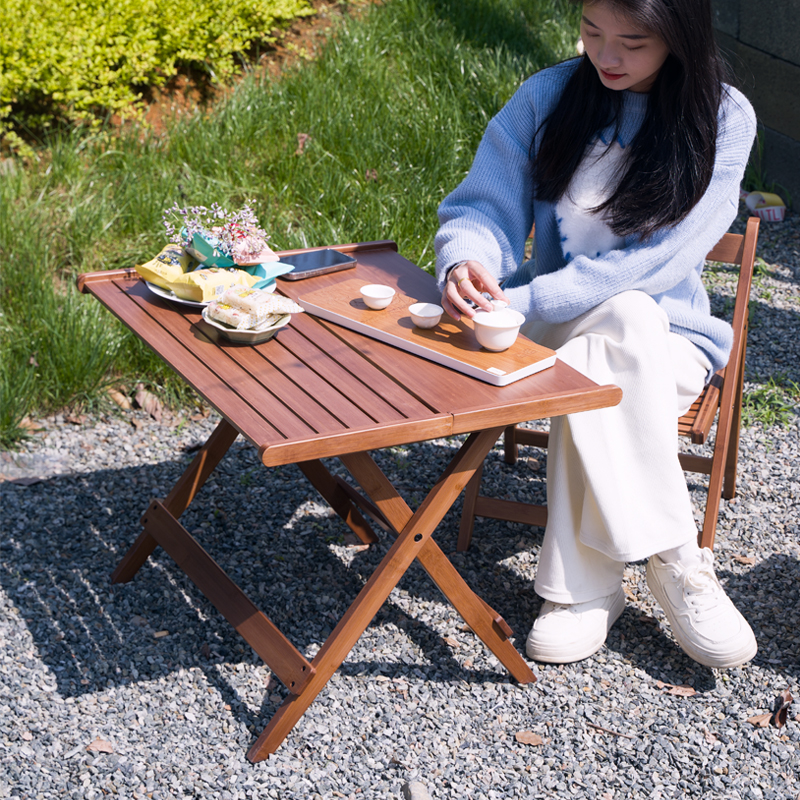 简易户外折叠桌便携式餐桌卢步尔客厅阳台休闲桌椅家用吃饭小桌子