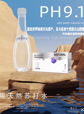 《年卡》臻分子天然苏打水400ml*12*144箱瓶弱碱PH9.15小分子团水
